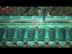 Genteng Cina Hijau Mengkilap yang Dapat Disesuaikan Genteng Keramik Cina