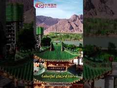 Chinese Gazebo Green Glazed Roof Tiles Terracotta Handmade Tea House Garden