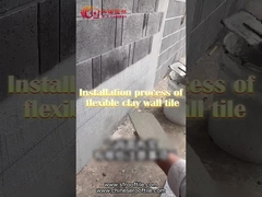 MCM Stone Flexible Clay Tiles Brick Cladding Untuk Dinding Eksterior Villa Dapat Disesuaikan