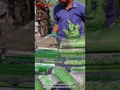 Permukaan Kaca Ukiran Ukiran Genteng Cina Kuno