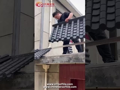 Harga murah PVC resin plastik Chinese antik atap ubin