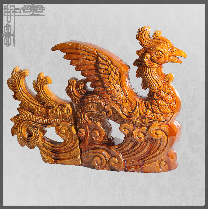 Frost Proof Decorative Chinese Roof Animals Phoenix Imperial For Temple