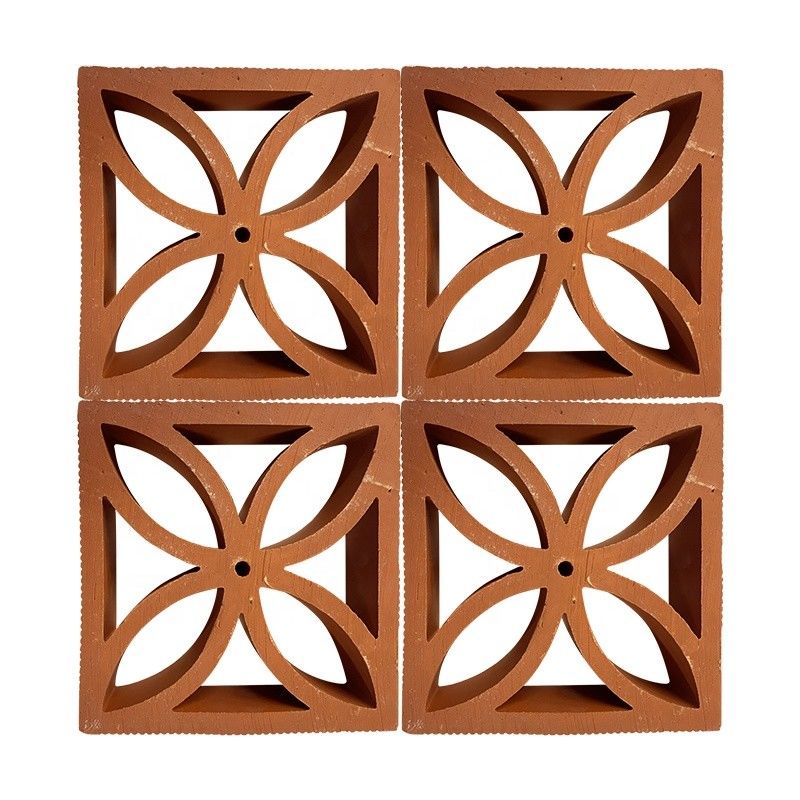 Terracotta Breeze Blocks Produsen Dekoratif Keramik Tanah Liat Kerongkongan untuk Fasad dan Dinding Taman