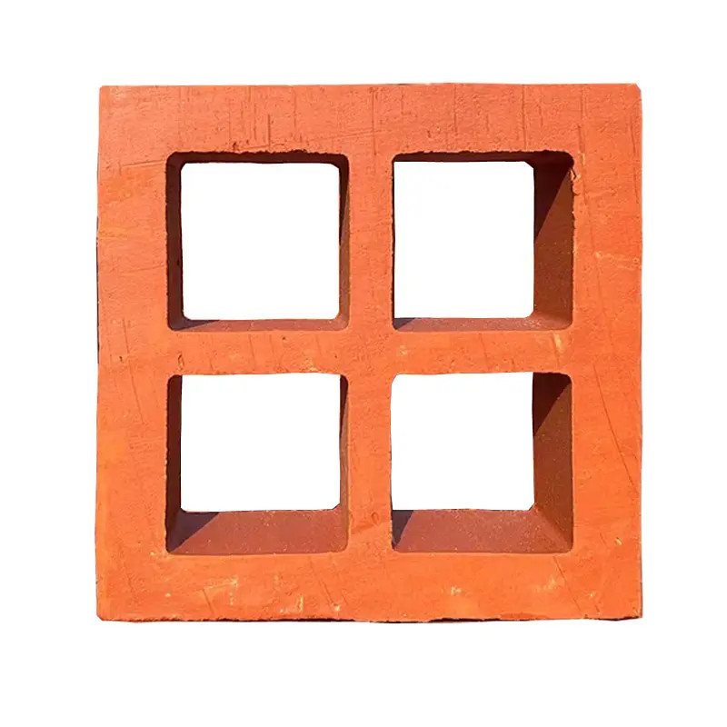 100mm Wall Clay Breeze Blocks Batu Bata Berongga Dekoratif Untuk Tahan Asam Pagar