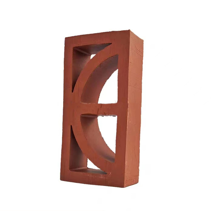 Terracotta alami Blok tanah liat berongga Bahan batu bata Panel dinding dekoratif Angin