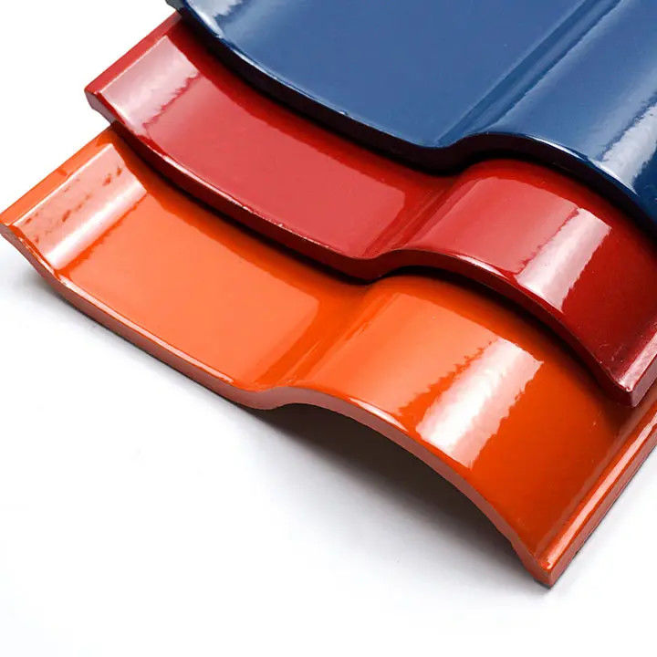 Peti atap Spanyol Klasik Warna yang disesuaikan Kaca Prancis Bahan tanah liat alami tahan air