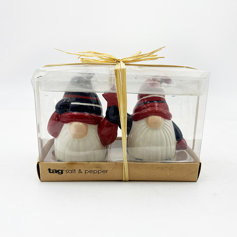 Natal Keramik Pesta Dapur Dan Meja Hadiah Santa Garam Pepper Shaker Set Dekorasi Rumah Perayaan