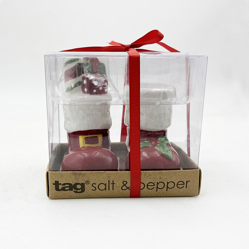 Santa And Boot Salt Pepper Shakers Produk keramik untuk dapur dan dekorasi rumah