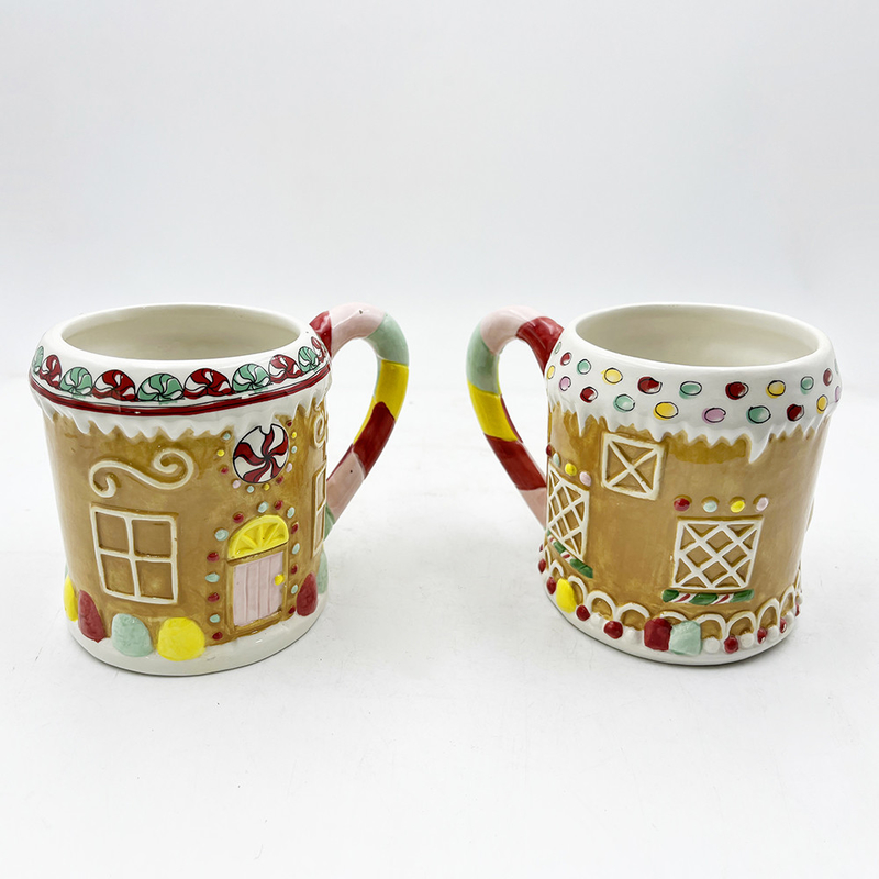 Produk Keramik Custom yang indah Seri Natal Permen Penitipan Toples Kreatif