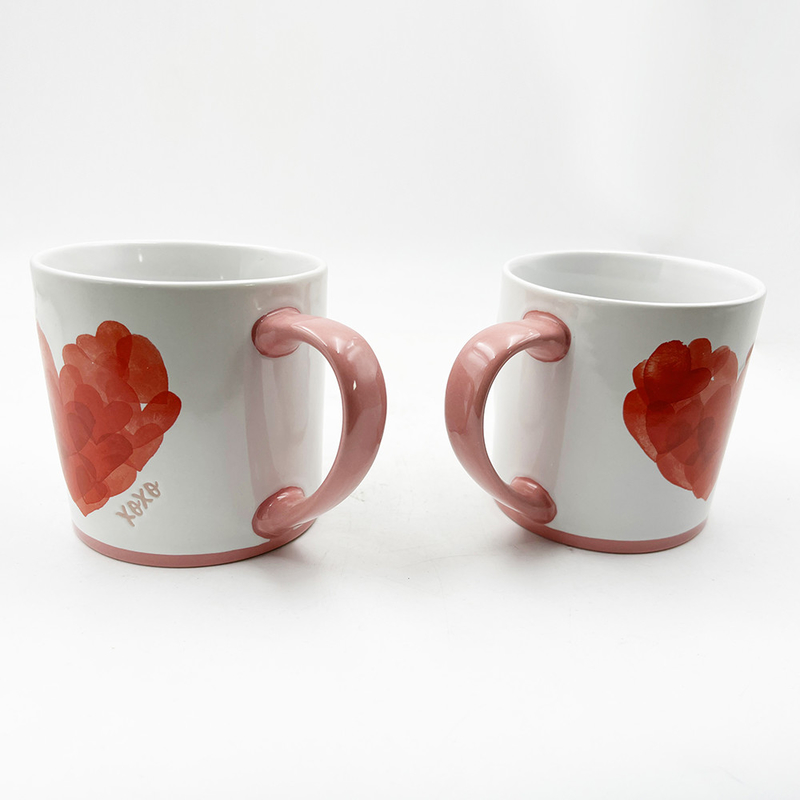 Hari Valentine Dicat Hati Produk Kerajinan Keramik Mug Couple Cup Hadiah Untuk Rumah Dan Cafe