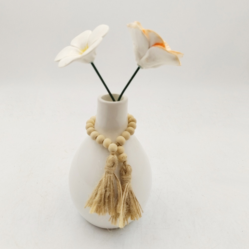 Custom Modern Ornament Meja Keramik wadah bunga buatan tangan Glaze Dan Mat Keramik Bud Vase Untuk Dekorasi Rumah
