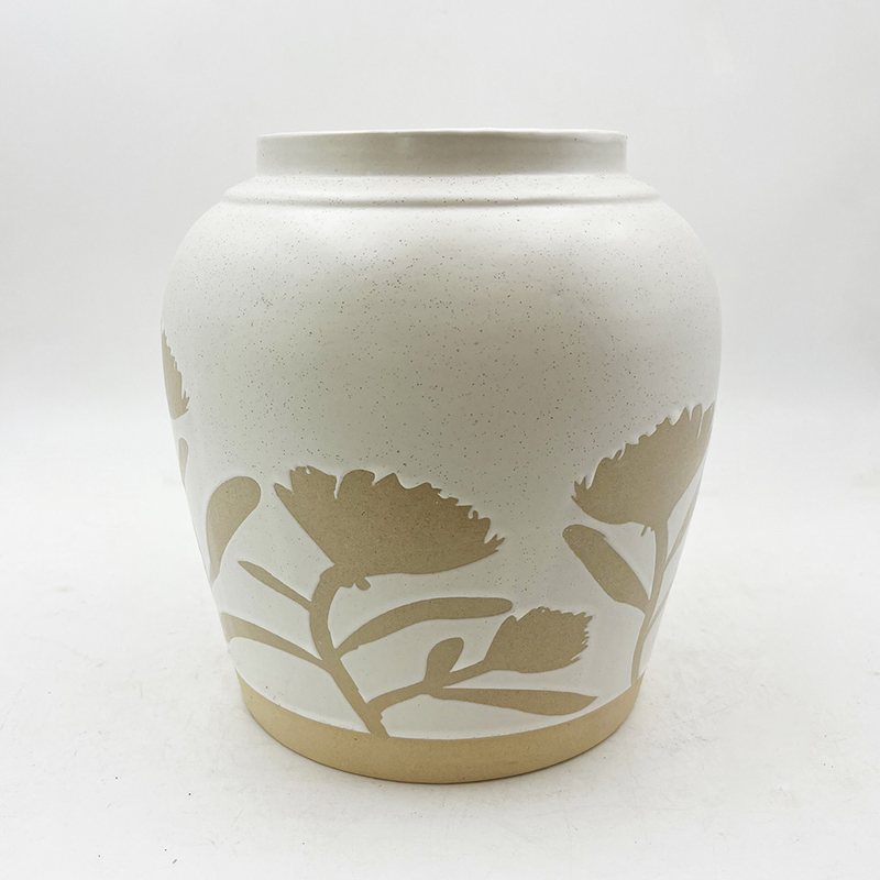 Vintage Pottery Pitcher Untuk Dekorasi Rumah Vase Keramik Modern Rumah Pertanian Rustikal Boho