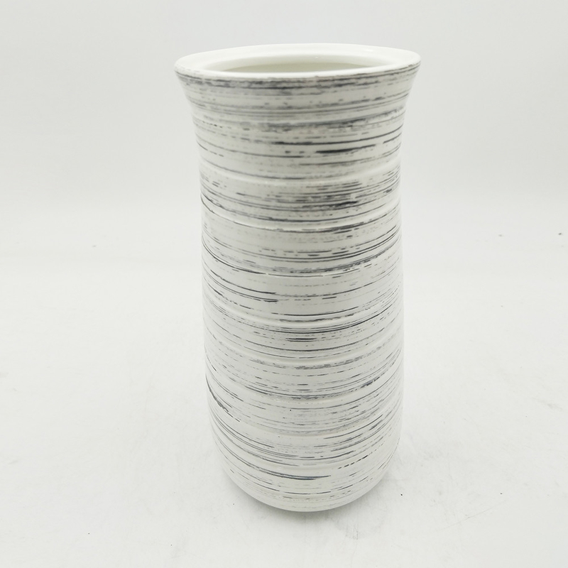 Custom Made Farmhouse Decor Vasa Keramik Hand Painted Stoneware Craftsmanship Vasa Bunga untuk Dekorasi Rumah