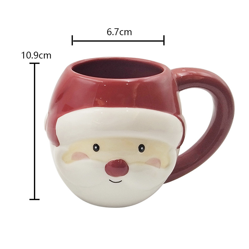 Cute Custom Keramik Hewan 3D Wajah cangkir Dicat Tangan Novel Kopi Cup Untuk Hadiah Rumah Restoran