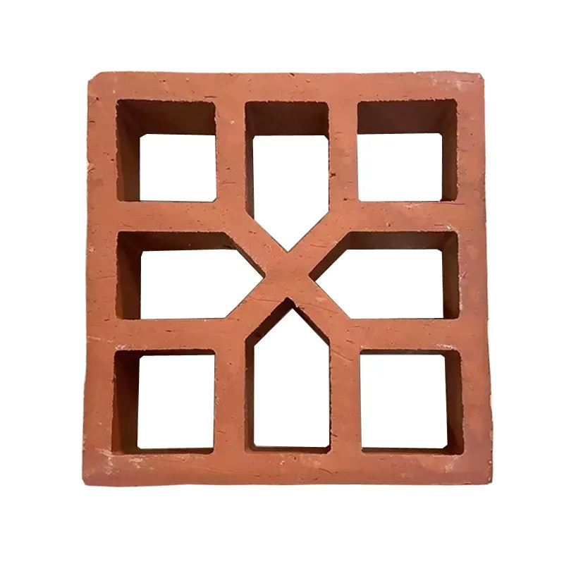 Fasad Terracotta Merah Batu bata tanah liat Bangunan Breeze Blok Untuk dekorasi rumah