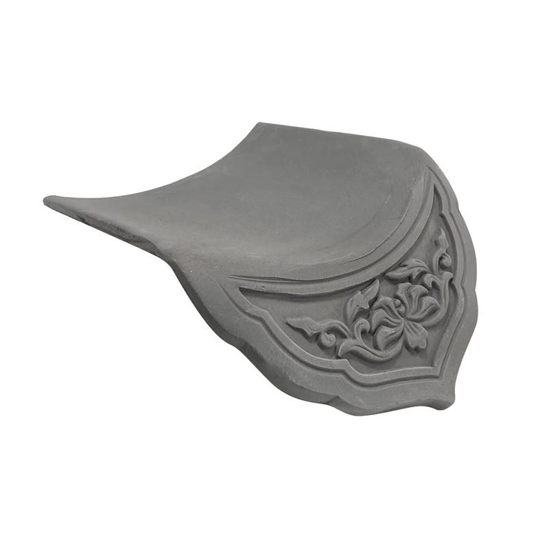 China Gray Clay Roof Tile tahan cuaca tahan untuk atap tradisional Desain atap modern