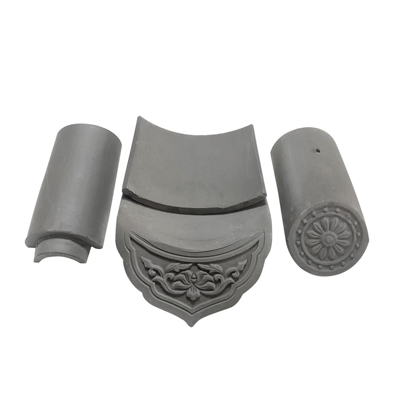 China Gray Clay Roof Tile tahan cuaca tahan untuk atap tradisional Desain atap modern
