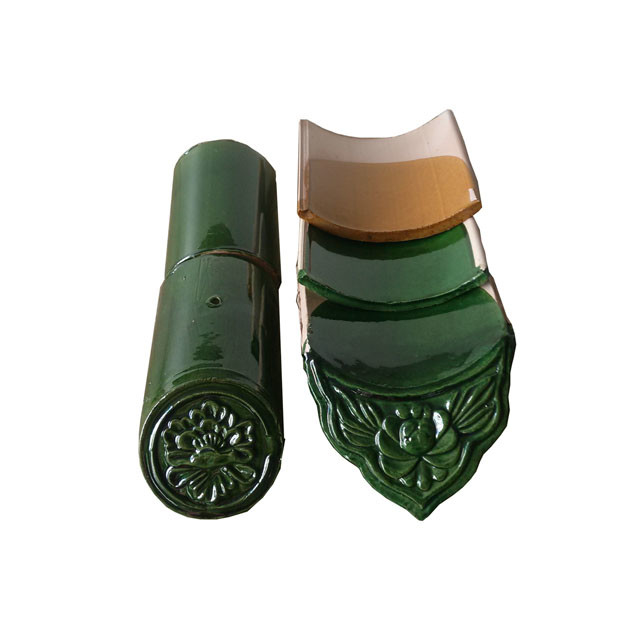 Chinese Glazed Roof Tile 18x18cm Stunning Glaze Keramik awet Untuk Atap Paviliun Arsitektur Cina