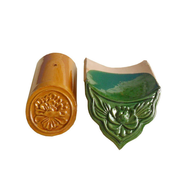 Chinese Glazed Roof Tile 18x18cm Stunning Glaze Keramik awet Untuk Atap Paviliun Arsitektur Cina