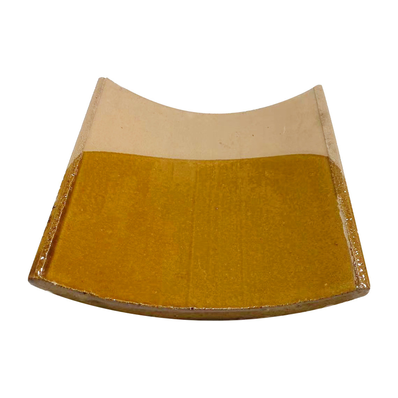 Lantai atap kaca Cina Elegant Glaze Kuning Panjang untuk Gaya Kekaisaran Kuno Atap Desain Modern