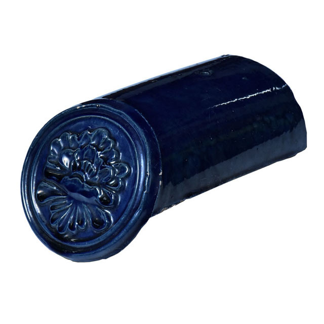 Chinese glazed roof tile Glossy Blue High Durability Untuk Rumah Tradisional Dan Modern Bahan Bangunan