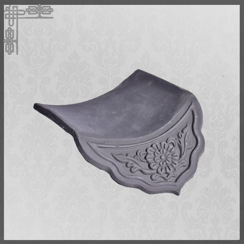 Kualitas Tinggi Kerajinan Cina Gray Clay Roof Tile Desain Klasik Ideal untuk Arsitektur Tradisional