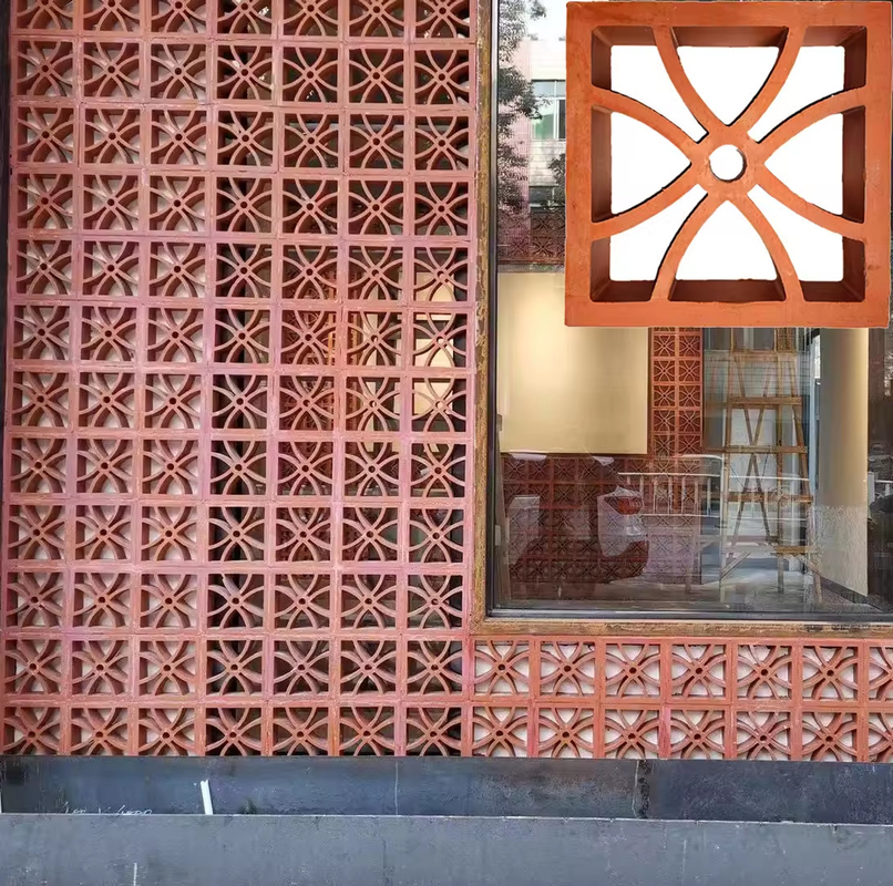 Bahan Bangunan Blok Ventilasi Untuk Dinding Dekoratif Terracotta Brick Hollow