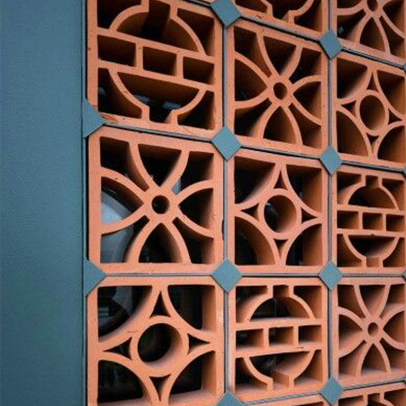 Firebrick Refractory Ringan Desain Modern halaman luar tanah liat berongga berongga Terracotta Breeze Block
