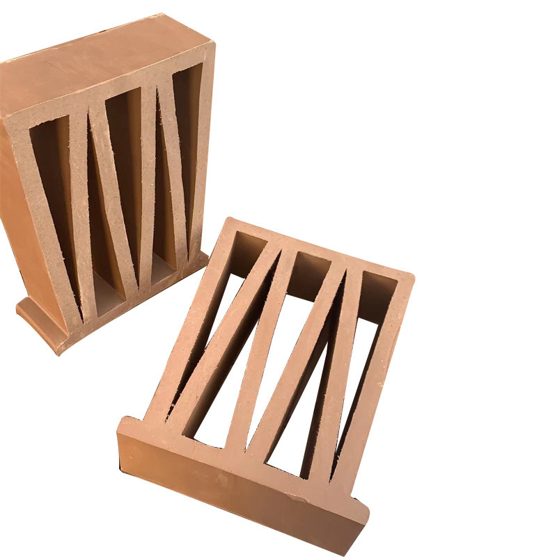M Pattern Gaya Romawi Bangunan Tembok Veneer Breeze Blok Limbah Tanah liat Terracotta berlubang Dekorasi Tembok Jubin