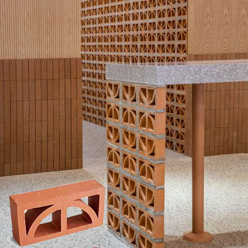 Bahan Bangunan Dekorasi Dinding Kerucut Terracotta Breeze Blok Untuk Rumah Kantor Dapur Dan Dinding Terbuka