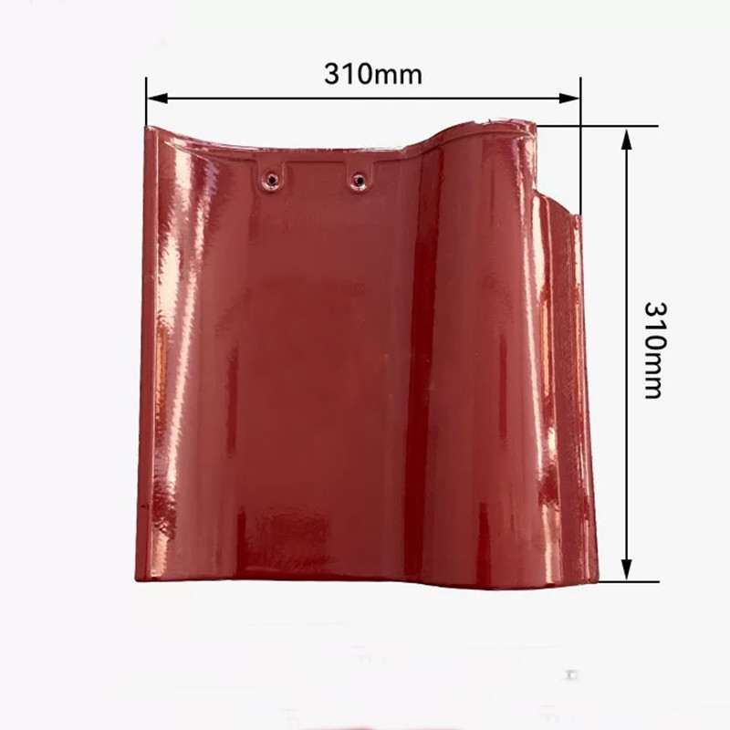 Premium S-Curve Spanish Roof Tile Klasik Merah Kualitas Tinggi Keramik Desain tahan cuaca Sempurna untuk rumah tradisional