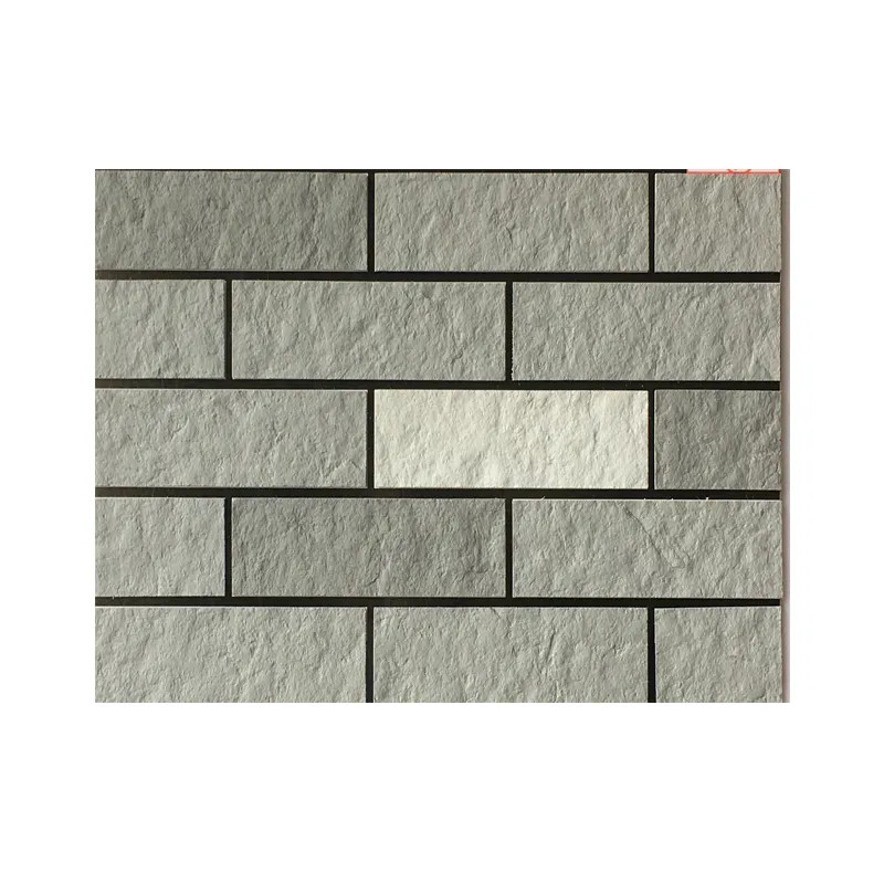Classic Brown Brick Look Flexible Soft Stone Wall Tile Untuk Dekorasi Dinding Luar Sekolah 3mm Thin Fireproof MCM Stone