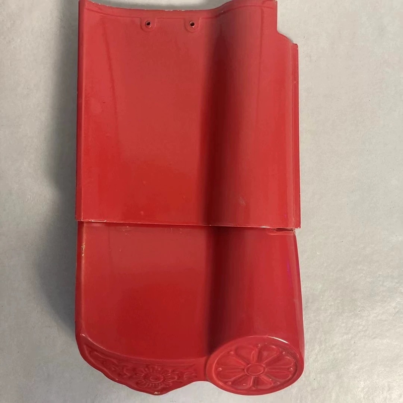 Waterproof Kaca Warna Lapisan Ringan Spanish Roof Tile Untuk Keramik Roman Atap