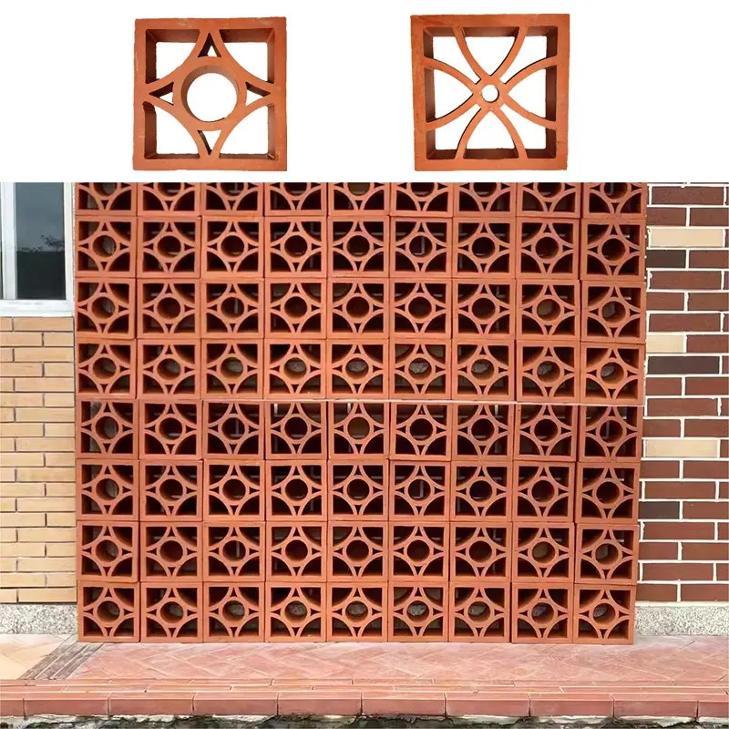 Hotel Eksterior Clinker Keramik Tembok Bata Dekoratif Terracotta Screen Tembok Blok