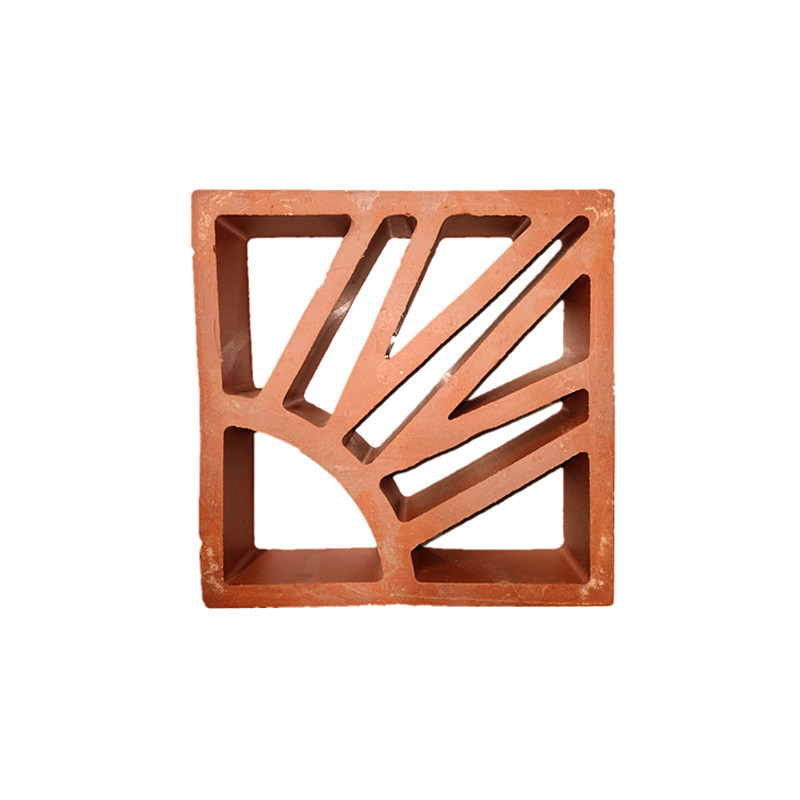 Dekorasi Indoor Outdoor Breeze Block Keramik Limbah Tanah liat Batu bata dinding berlubang merah