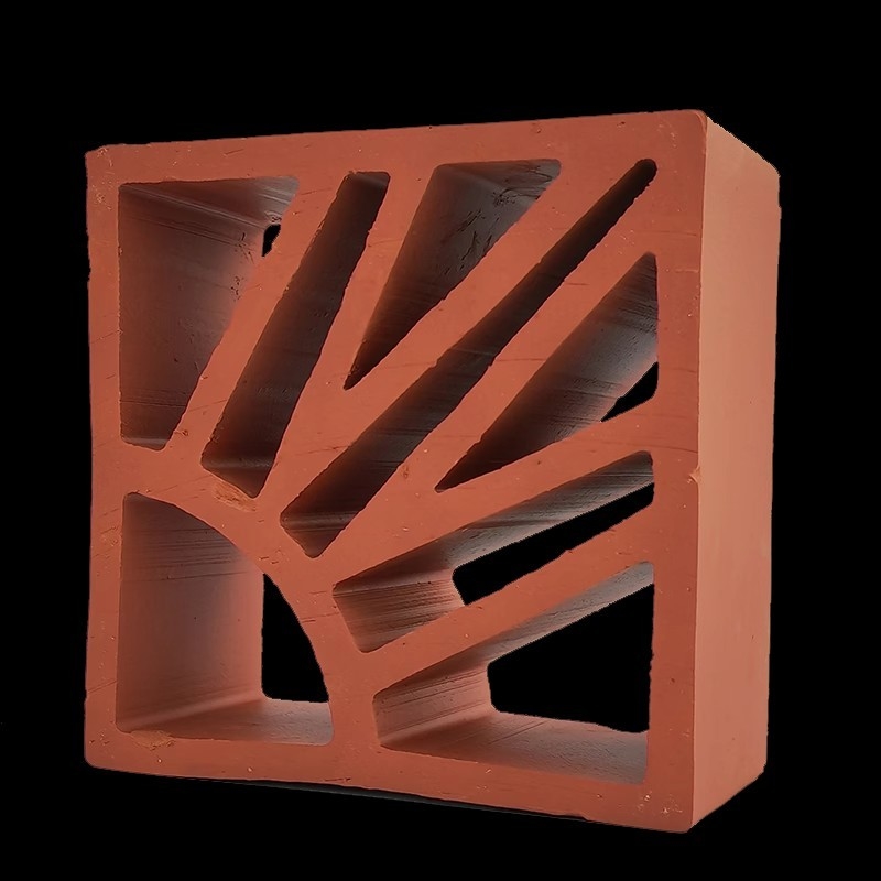Dinding eksterior batu bata merah bahan dekorasi bangunan sekolah terracotta dinding Breeze blok