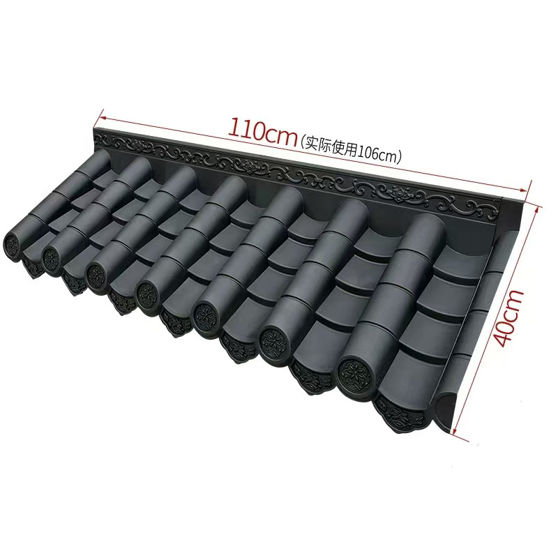 Lampu PVC Tiles pagar dinding Harga murah buatan Rumah tradisional Cina Pp Atap antik
