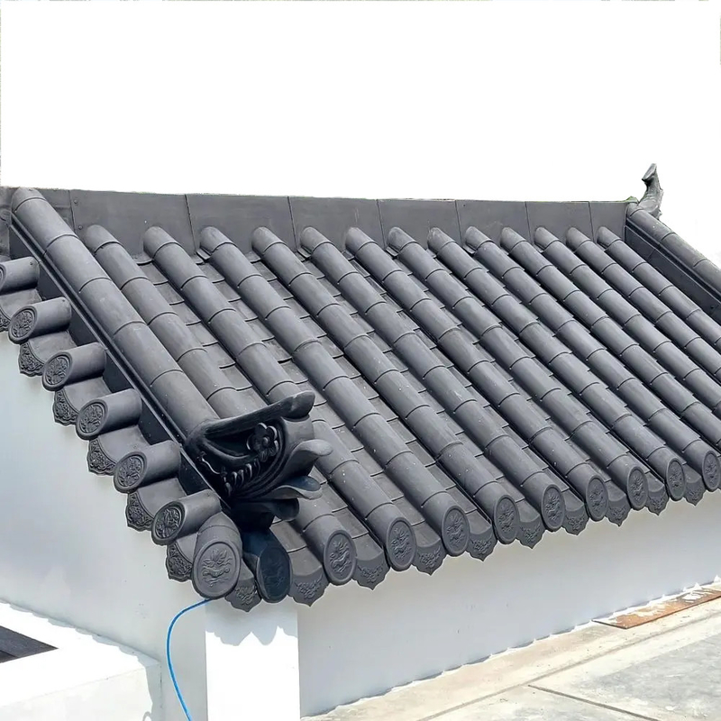 Cina Tradisional Yin Yang Plastik Genteng Atap Shingle Korea Atap Lembar Pvc Sintetis