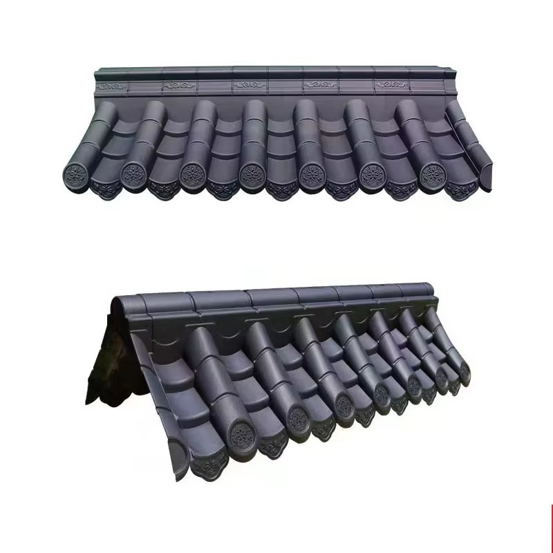 Cina Tradisional Yin Yang Plastik Genteng Atap Shingle Korea Atap Lembar Pvc Sintetis
