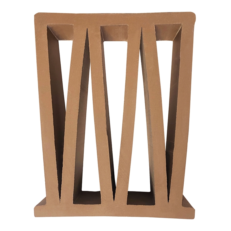 Matt Surface Terracotta Breeze Blocks Panel Untuk M-Bentuk Yellow Clay Bricks Dan Wind Screen Tiles