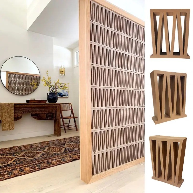 Matt Surface Terracotta Breeze Blocks Panel Untuk M-Bentuk Yellow Clay Bricks Dan Wind Screen Tiles