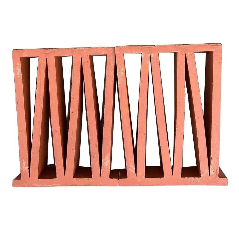 Matt Surface Terracotta Breeze Blocks Panel Untuk M-Bentuk Yellow Clay Bricks Dan Wind Screen Tiles