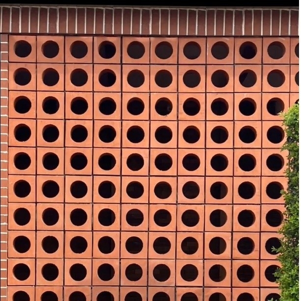 Desain Klasik Terracotta Handmade Blok Dinding Taman Untuk Fasad Luar dan Dinding