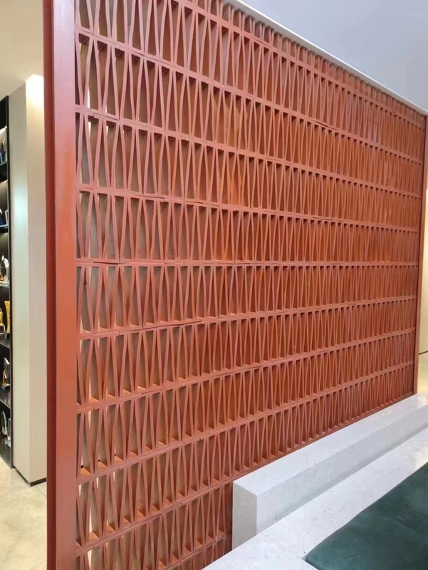 Terracotta Breeze Block Mold M Shape Wall Panel Interior Dekoratif Batu bata Api Untuk Dekorasi Dekorasi Di luar