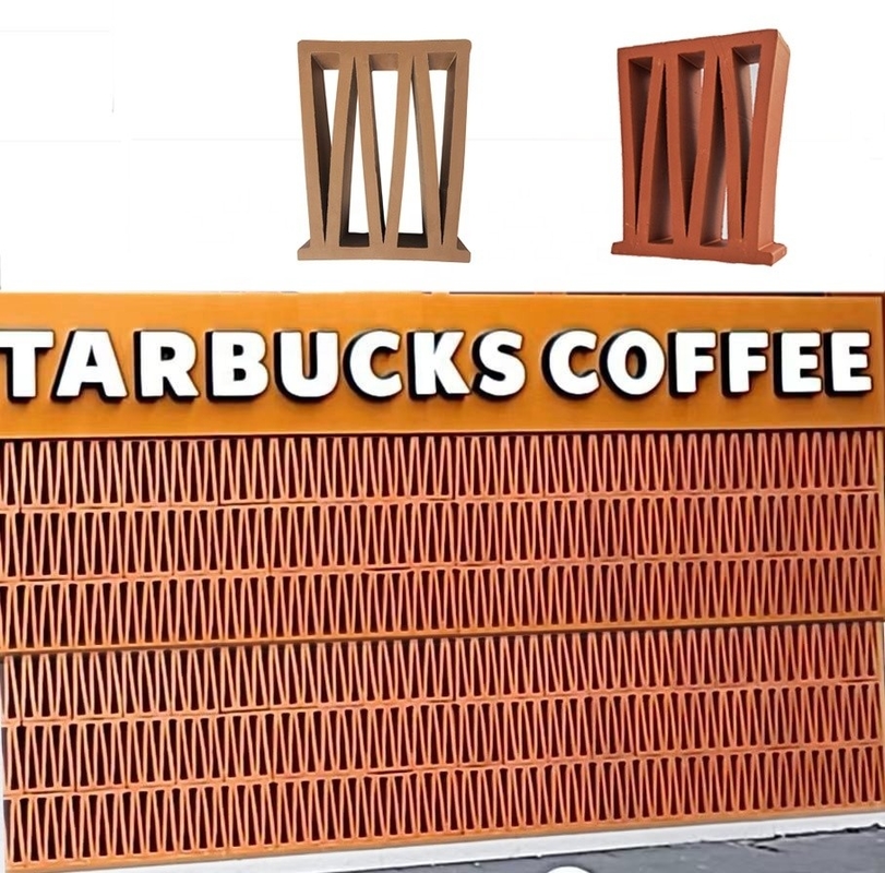 Matt Surface Sintered Technique Dekorasi Brick Wall Blocks Untuk Ventilasi Di Cafe Dan Desain Interior Restoran Cina