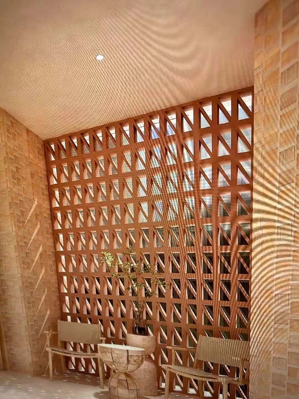 Cement Exterior Wall Blocks Dekoratif Sun Brick Batu bata kerucut buatan