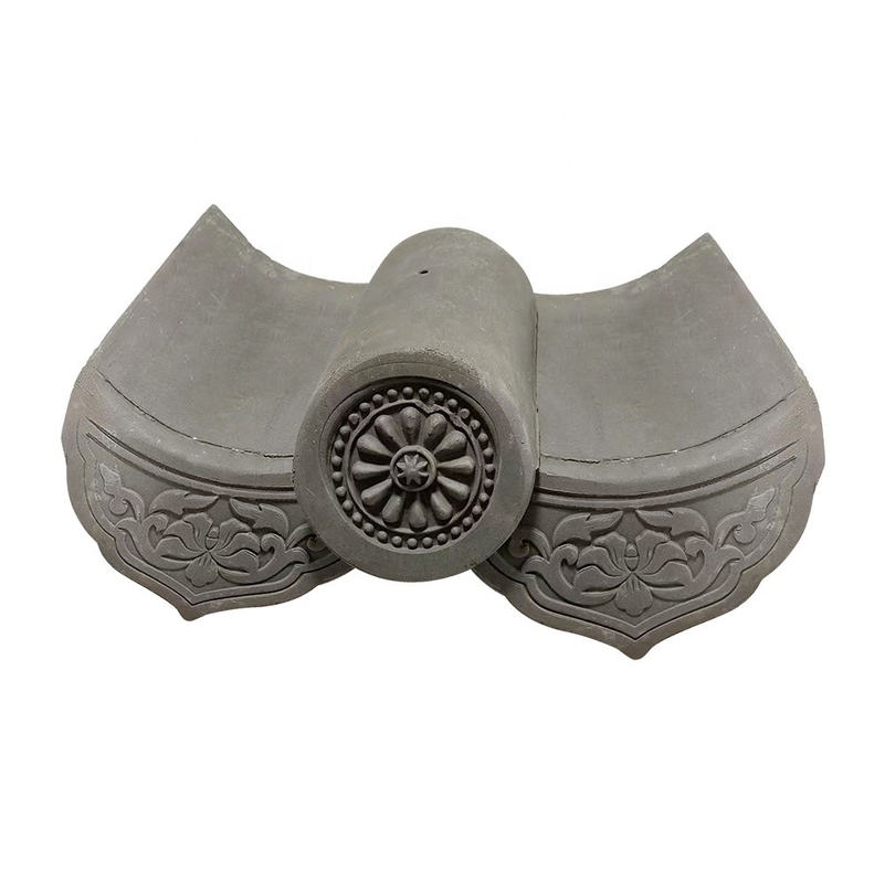 180*180mm Kekuatan kompresi 1500N Genteng Atap Cina untuk Kuil Buddha Bahan Tradisional