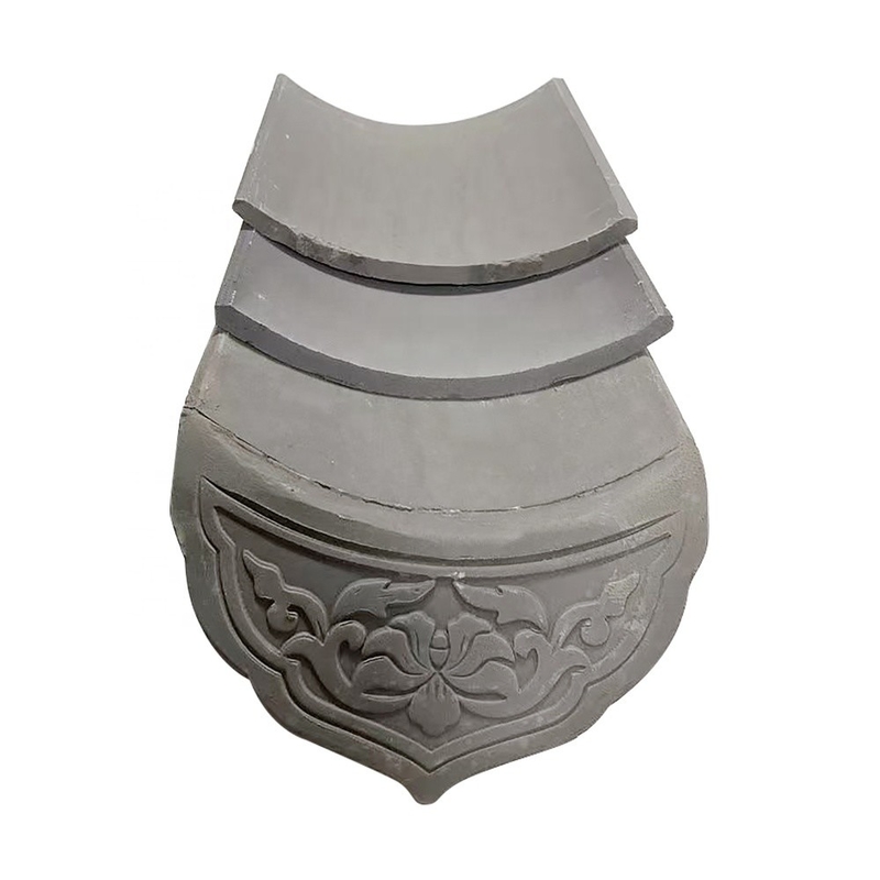 180*180mm Kekuatan kompresi 1500N Genteng Atap Cina untuk Kuil Buddha Bahan Tradisional