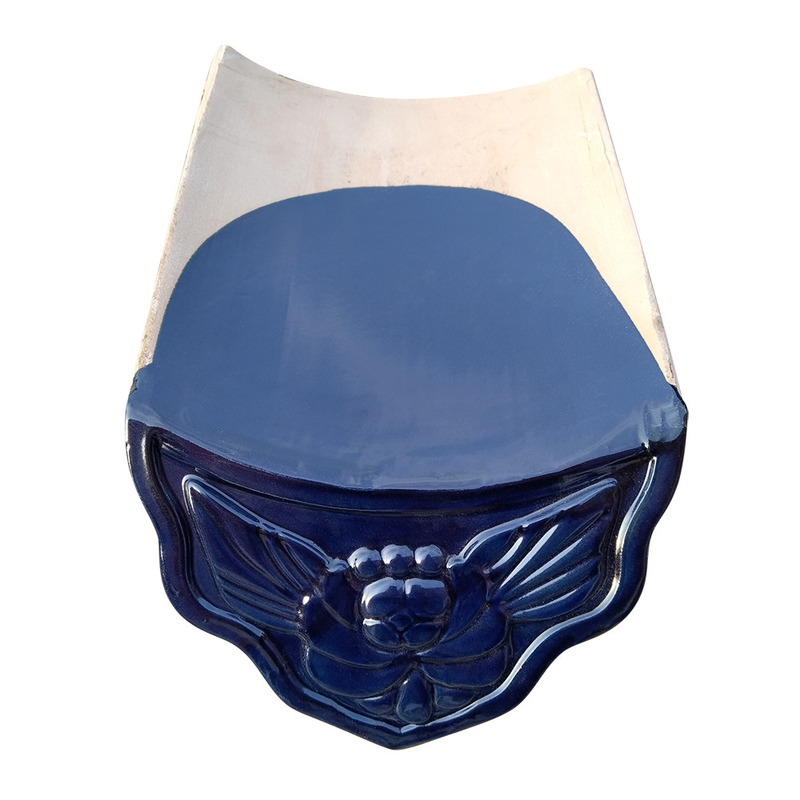 Gaya Desain Tiongkok Pasokan langsung ubin atap keramik Cobalt Blue dengan desain atap Pagoda tradisional Tiongkok
