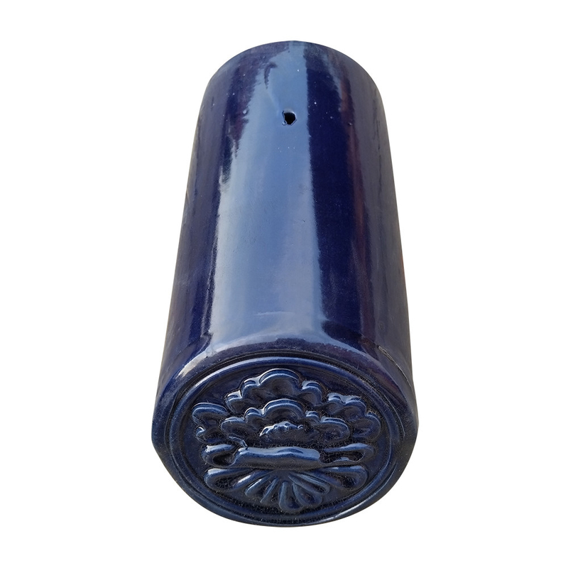Gaya Desain Tiongkok Pasokan langsung ubin atap keramik Cobalt Blue dengan desain atap Pagoda tradisional Tiongkok